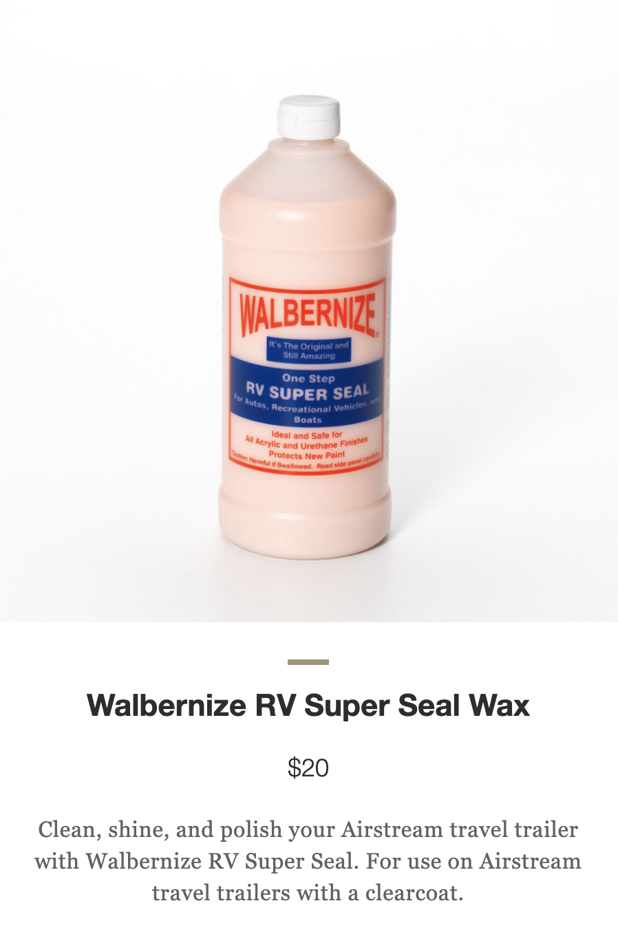 How should I clean the exterior of my Airstream travel trailer? Academy